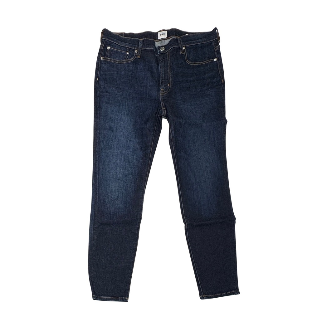 Edwin Pixie Mid Rise Skinny Blue Jeans 32 Denim Ankle L.U.V. NWT Quiet Luxruy